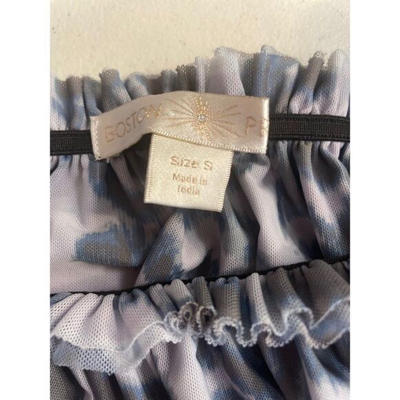 Boston Proper Blue Off shoulder tie dye Maxi Dress Small - Picture 4 of 5